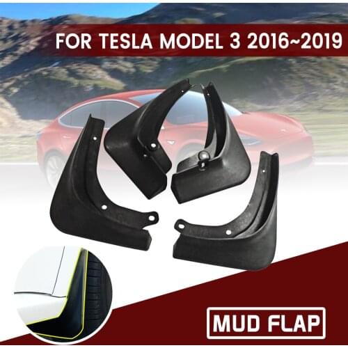 4Pcs/Set Car Mud Flaps For Tesla Model 3 2016 2017 2018 2019 Front Rear Mudguard Splash Guards Fender Mudflaps