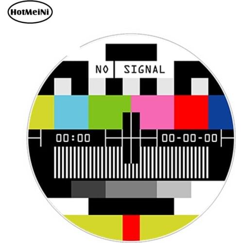 HotMeiNi 13*13cm No Signal TV Television car sticker auto moto truck bumper decals funny warning new Vinyl Car Styling Body