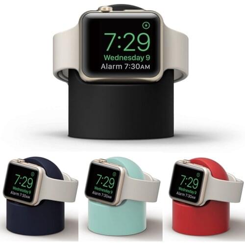 Silicone Watch Charging Dock Station Stand for Apple Watch Series 5 4 3 2 44mm 42mm 38mm Charger Stand for Iwatch Accessories