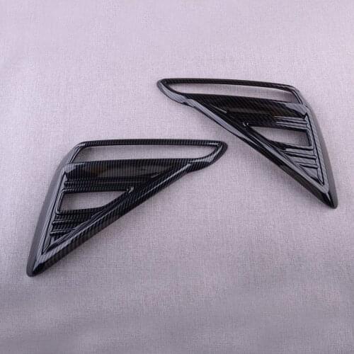 CITALL 2pcs Carbon Fiber Style Rear Fog Light Lamp Cover Trim Fit for Kia Forte K3 Cerato 2019 2020