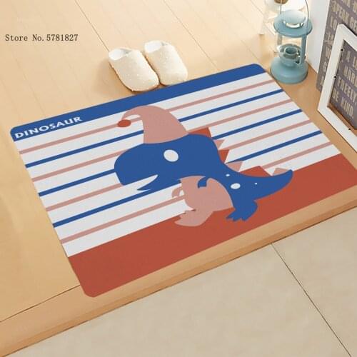 Colorful Dinosaur Small Doormat Cute Lovely Cartoon Doormat Entrance Outdoor Floor Rug For Living Room Carpet Home Decor Mat