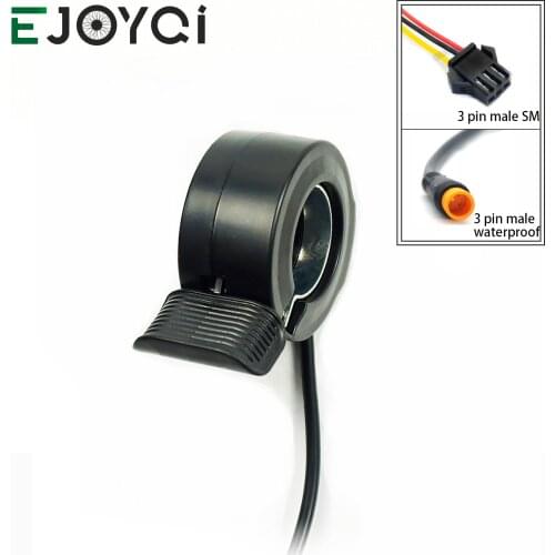EJOYQI Wuxing E-bike 130X Thumb Throttle 24V 36V 48V 60V 72V SM Waterproof Connector Electric Bicycle Accessories