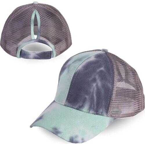 Tie-dye Cap Breathable Sports Baseball Caps Summer Cap Casual Sun Protection Summer Outdoor Mesh Hats Boné De Baseball #P2