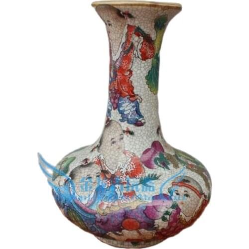 China old Porcelain Painting Old Cracked glaze porcelain vase