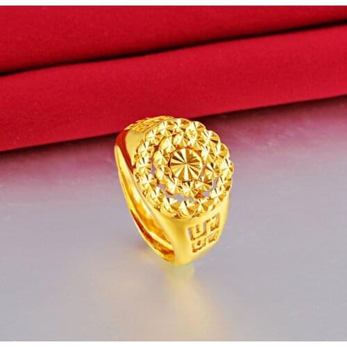 Forever Not Fade 18K Gold Filled Jewelry Ring for Women Men Anillos De Bizuteria Anillos Mujer Jewellery Gemstone 18k Gold Rings