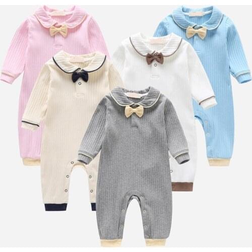 Explosion models men and women baby onesies clothes autumn and winter newborn full moon long sleeve collar romper baby