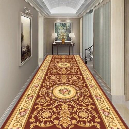 National Style Parlor Area Rug Home Decor Floral Printing Hallway Bedroom Rug Entrance Doormat Mat Living Room Carpet