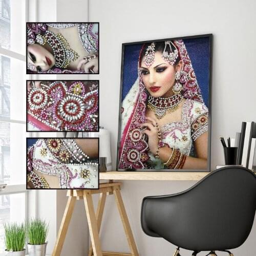 Beautiful Girl 5D Special Shaped Diamond Painting Embroidery Needlework Rhinestone Crystal Cross Craft Stitch Kit DIY M68E
