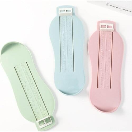Baby Foot Ruler 3 Colors Kid Infant Foot Measure Gauge Adjustable Range 0-20cm size Child Foot Measure Props Measuring Ruler U3