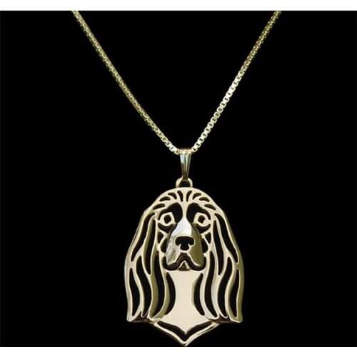 Best gift Hollow Pet Pendant Sussex Spaniel Necklace for women cute charm christmas gift fashion pretty jewelry