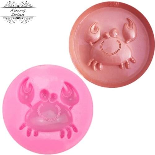 DIY cartoon crab shape silicone cake mold soft candy chocolate mold baking tool cake decoration
