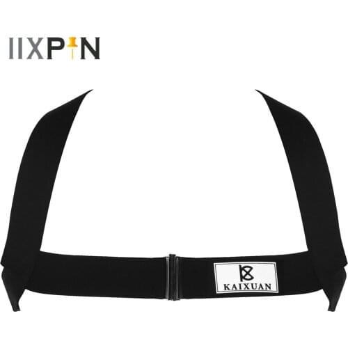 Mens Erotic Lingerie Tank Top Sexy Shoulder Strap Chest Harness Belt Metal O-rings Buckle Double Shoulder Straps For Party Club