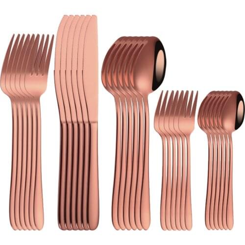 Stainless Steel Cutlery Set Dinner Knives Spoons Forks Cake Spoon Tableware Complete of Dishes for Home Wedding Crockery Sets