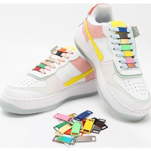 1pair Shoelaces buckle Shoes Decorations Sneaker Kits Metal Lace Buckle Stylish and suitable for all kinds of flat laces AF1