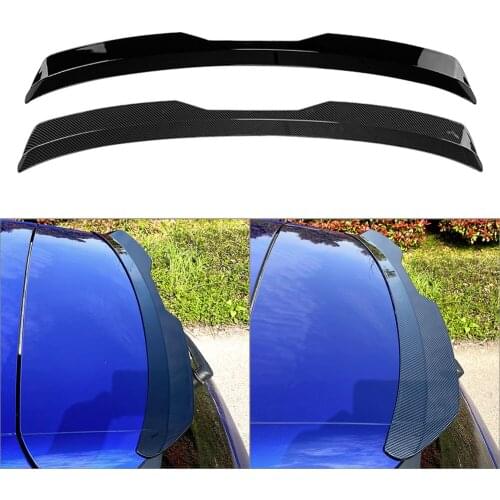 Car Tail Wing Trim Rear Roof Spoiler Lip Cover ABS For 2020 2021 Volkswagen VW Golf 8 MK8 Carbon Fiber / Gloss Black