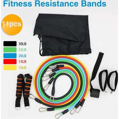 One Set Multifunctional Tensioner TPE Tension Rope Resistanse Band for Indoor Muscle Training Fitness Equipment