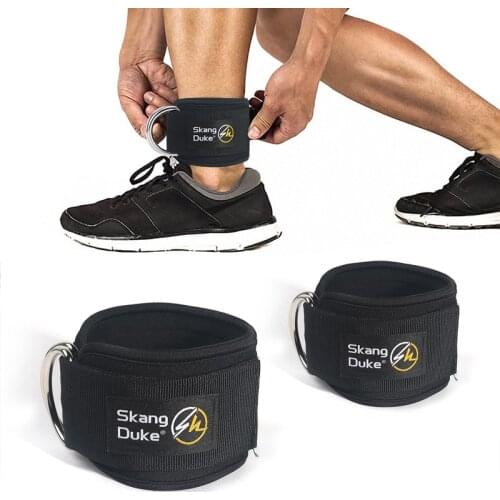 Fitness Ankle Straps Padded Double D-ring Adjustable Ankle Guard Strap Hip Abductors Leg Gym Training Leg Training Ankle Ring