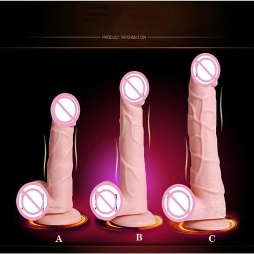 SEX TOYS Adult Products Sex Toys 3 Size Silicone Simulated Skin Penis With Suction Cup Electric Vibrating Penis For Women Enjoy