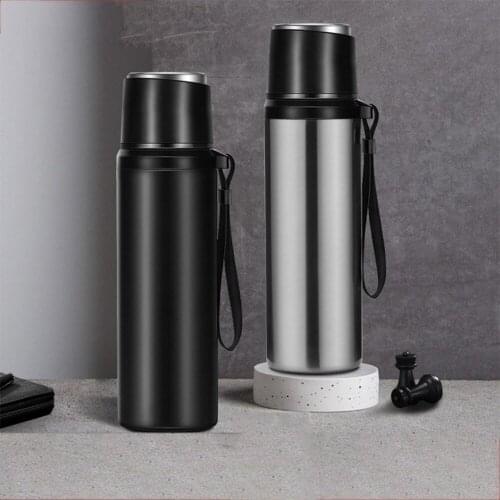 Stainless Steel Thermos Water Bottle Cup Mugs Sport Hot Scope Heated For Student Tourism Large Capacity Travel Outdoor Portable