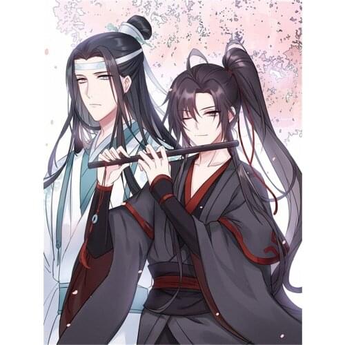 Mo Dao Zu Shi Printed Water-Soluble Canvas 11CT Cross Stitch Complete Kit Embroidery DMC Threads Painting Hobby Floss