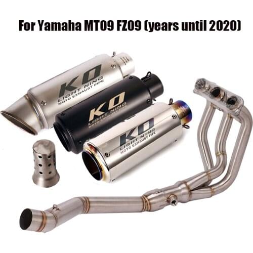 For Yamaha MT-09 FZ09 Full Exhaust System Motorcycle Front Header Pipe Muffler Escape Tail Pipe DB Killer Slip On Modified