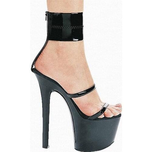 20 cm high heels, professional womens sandals, the banquet used catwalk shoes