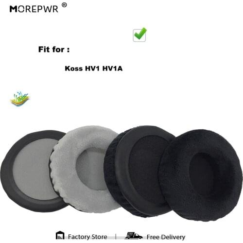 Replacement Ear Pads for Koss HV1 HV1A HV-1 HV-1A HV 1 HV 1A Headset Parts Leather Cushion Velvet Earmuff Earphone Sleeve Cover