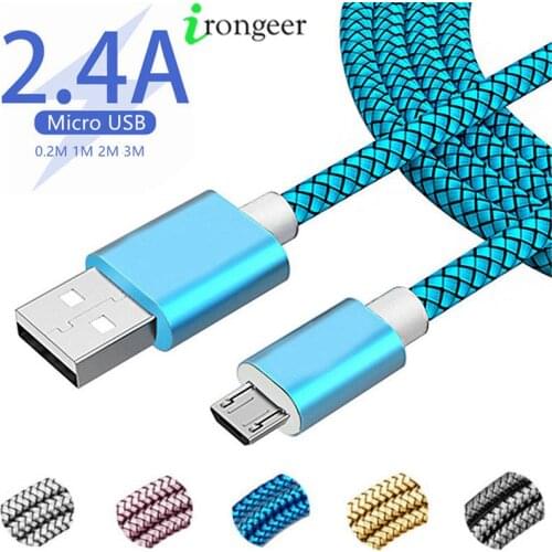 1m 2m Micro USB Cable Fast Charging For Xiaomi Redmi Note 5 Pro Android Mobile Phone Data Cable for Samsung S7 S6 Micro Charger