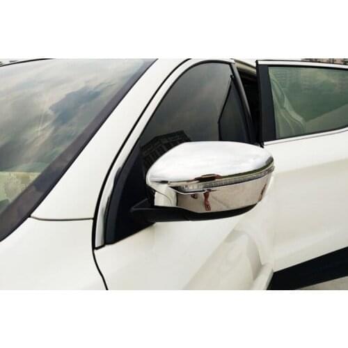 For Nissan Qashqai 2014 2015 Chrome Rearview Mirror Side Mirrors Cover Trim 2pcs