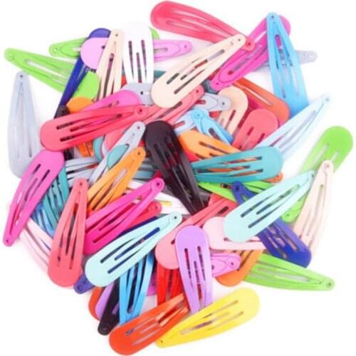 20pcs Baby Girls Cute Snap Hair Clip Women Hair Accessories Children Kids Color Hairpin Hair Pins BB Barrette
