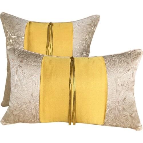 45x45/30x48cm classical luxury tassel cushion cover fringe jacquard pillowcase waist tassel pillow cover backrest