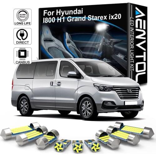 AENVTOL Auto LED Interior Light License Plate Lamp Car Accessories Canbus For Hyundai I800 H1 Starex Grand Starex ix20 JC MPV