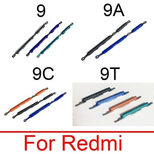 Power Volume Side Button For Xiaomi Redmi 9 9A 9C On/Off Power Volume Audio Control Side Key Button Repair Replacement Parts
