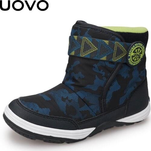 UOVO Boots Winter Fashion Outdoor Children Shoes Toddler Snow Boots Warm & Comfortable Christmas For Boys & GirLs Size 24-36