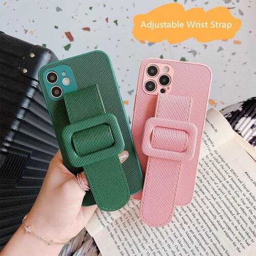 Multifunction Wrist Strap Lanyard Phone Case For Apple iPhone 11 12 Pro Max X XR XS Max 7 8 Plus SE 2020 Soft TPU Silicone Cover
