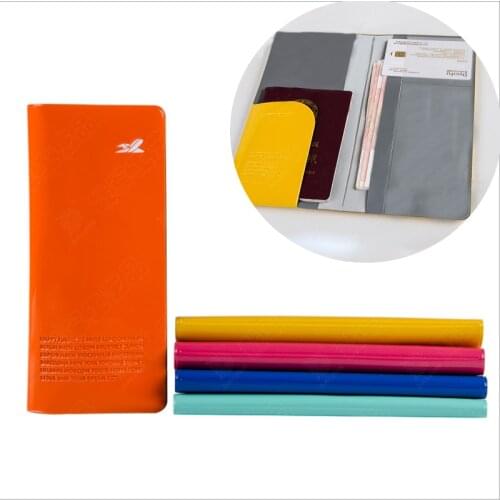 Candy Color Passport Holder Small Fresh Travel Simple Multifunctional Waterproof Card Holder Money Wallet Case Pvc Passport Bag