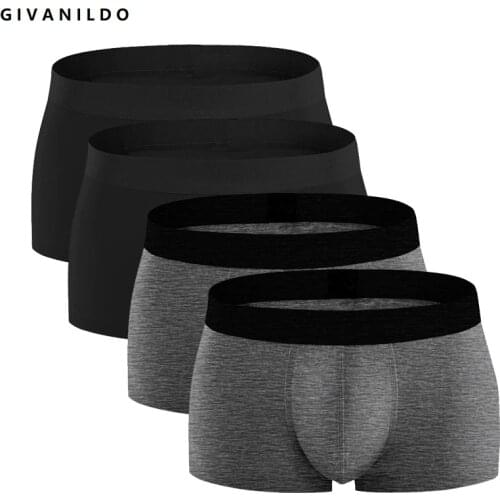 Givanildo 4pc/lot Men Boxers Shorts For Men Underwear 95% Cotton Soft Bokser Big Mens Boxer Ondergoed Roupa Ropa Interior Y824