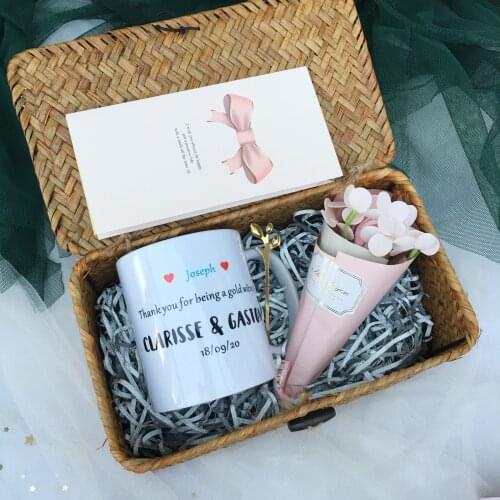 Customized Grilfriend boyfriend birthday gift towel mug set New years Valentines day Wedding gifts for bride bridesmaid