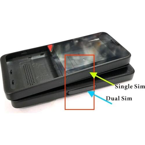 Housing For Nokia Asha 301 n301 Dual card version Facing front Case Battery Cover English Keypads