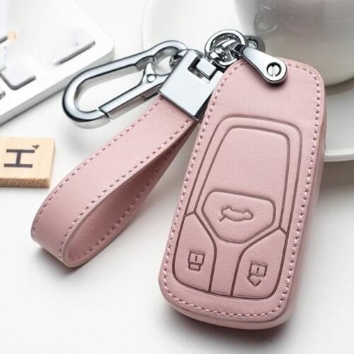 Leather Car Key Case Cover for Audi A1 A4 A5 A6 A7 A8 B6 B7 B8 B9 TT TTS 8S SQ5 A4L A6L Q3 Q5 Q7 S5 S6 S7 Protection Accessories