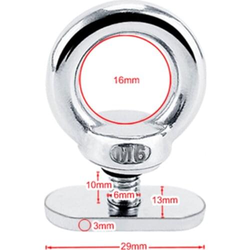 30X20X5mm Stainless Steel Canoe Kayak Track Mount Tie Down Eyelet to Hold Your Bungee Cord Ropes Kayak Accessories