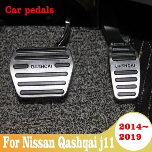 Aluminum Alloy Car Accelerator Gas Pedal Brake Pedal Clucth Pedal Cover For Nissan Qashqai j11 2014 2015 2016 2017 2018 2019