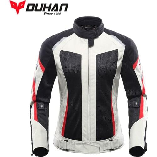 Duhan Women Motorcycle Jacket Summer Breathable Mesh Moto Jacket Motorbike Motocross Racing Lovers Clothes