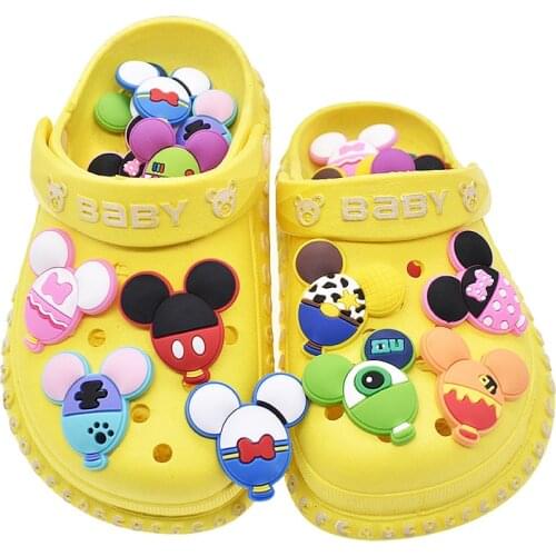 Imitation Mickey 10Pcs Cute Cartoon Pvc Shoe Charms Shoe Decorations Resin DIY Gift Craft Matirial Best Sale