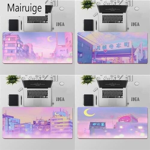 Mairuige PC gamer Anime Mouse pad purple kawaii mousepad rubber mouse durable desktop large 3d ainime mouse pad