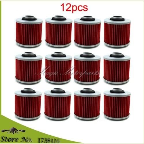 12pcs Oil Filter For Yamaha YFM600 SR400 XV535 SR500 XVS400 TT600R XVS125 XT600E XV750 XTZ660