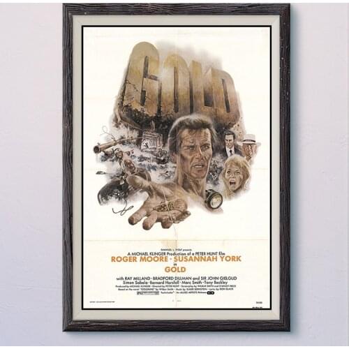 N115 GOLD Vintage Classic Movie Wall Silk Cloth HD Poster Art Home Decoration Gift