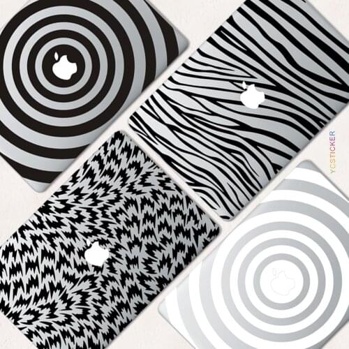 YCSTICKER New Black Laptop Skin Notebook Stickers for 15inch 16 inch 13 inch Computer Sticker for Macbook/ AIR RETINA