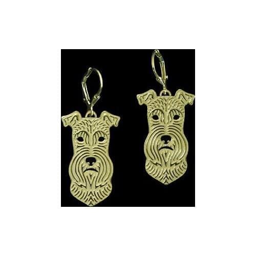 New 2016 Unique Romantic Gold Silver Color Miniature schnauzer Drop Earrings Wholesale Animal Earrings For Women Girl Aros