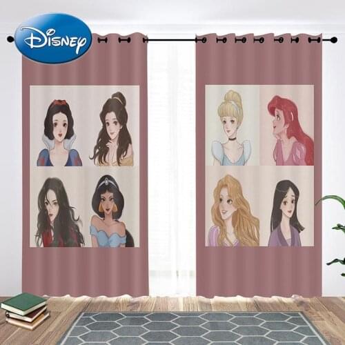 Disneys New Childrens Curtains Girls Bedroom Bay Window Shade Cloth Princess Short Curtain Curtains